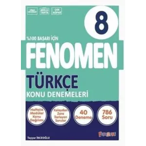 Fenomen Kitap 8. Sınıf Fenomen Türkçe 40`lı Konu Denemeleri