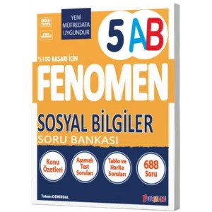 Fenomen Okul Yayınları 5. Sınıf Sosyal Bilgiler A ve B Soru Bankası
