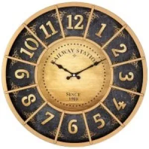 Galaxy Duvar Saati 742-5 Plastik Çerçeve Gold Düz Rakam 1