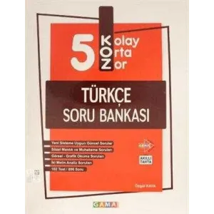 Gama Yayınları 5. Sınıf Koz Türkçe Soru Bankası