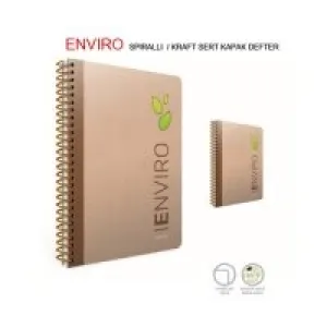 Gıpta Enviro 17x24 Spiralli Kraft Sert Kapak Defter 100 Yaprak Çizgili 1793