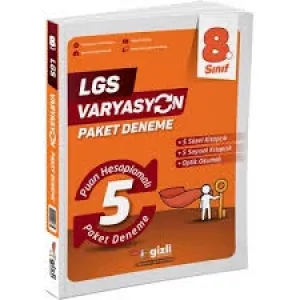 GİZLİ YAYINLARI LGS VARYASYON 5 Lİ PAKET DENEME(Puan Hesaplamalı-Optik Okumalı)
