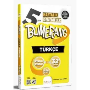 Günay Yayınları 5. Sınıf Bumerang 32 Haftalık Türkçe Denemeleri