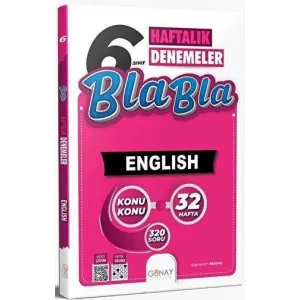 Günay Yayınları 6. Sınıf İngilizce Bla Bla Haftalık Denemeler