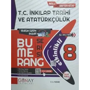 Günay Yayınları 8. Sınıf Bumerang Etkinlikli T.C. İnkılap Tarihi ve Atatürkçülük