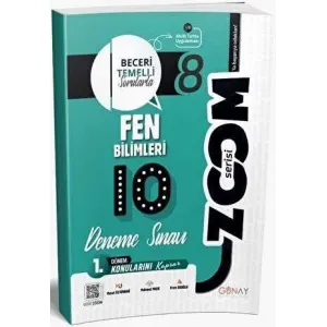 Günay Yayınları 8. Sınıf Fen Bilimleri 1. Dönem 10 lu Zoom Serisi Deneme Sınavı
