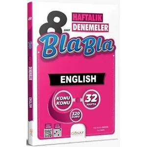 Günay Yayınları 8. Sınıf İngilizce Bla Bla Haftalık Denemeler