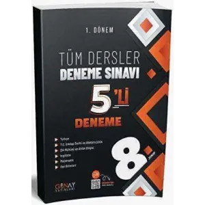 Günay Yayınları 8. Sınıf LGS Tüm Dersler 1. Dönem 5 li Deneme Sınavı Özel Baskı