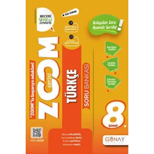 Günay Yayınları 8. Sınıf Zoom Serisi Türkçe Soru Bankası