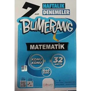 Günay Yayınları Bumerang 7. Sınıf Matematik Haftalık Denemeler
