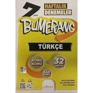 Günay Yayınları Bumerang 7. Sınıf Türkçe Haftalık Denemeler