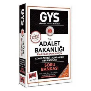 GYS T.C. Adalet Bakanlığı İdari İşler Kadrosu İçin Konu Özetli Soru Bankası
