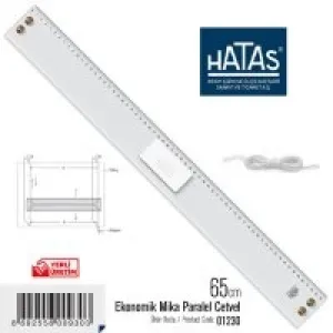 Hatas Paralel Cetvel 65 Cm Ekonomik 1230