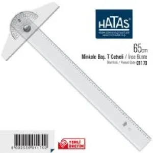 Hatas T Cetveli İnce Bizote 65 Cm Oynar Başlikli 1170