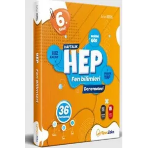 Hiper Zeka Yayınları 6. Sınıf Haftalık Hep Fen Bilimleri 36 Deneme
