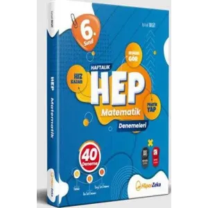 Hiper Zeka Yayınları 6. Sınıf Haftalık Hep Matematik 40 Deneme