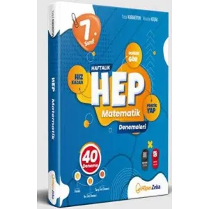 Hiper Zeka Yayınları 7. Sınıf Haftalık Hep Matematik 40 Deneme