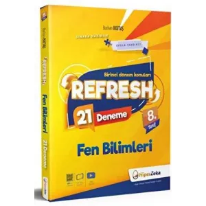 Hiper Zeka Yayınları 8. Sınıf Refresh Fen Bilimleri 21 Deneme - LGS 1. Dönem Konuları