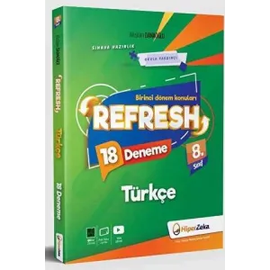 Hiper Zeka Yayınları 8. Sınıf Refresh Türkçe 18 Deneme - LGS 1. Dönem Konuları