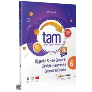 Hiper Zeka Yayınları 8. Sınıf TAM Matematik 6 Teknik Analiz Modülleri & Üçgenler ve Geometrik Cisimler