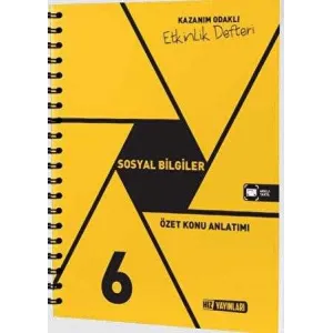Hız Yayınları 6. Sınıf Sosyal Bilgiler Etkinlik Defteri