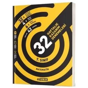 Hız Yayınları 7. Sınıf Matematik 32 Haftalık Kazanım Denemeleri