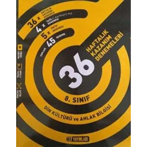 Hız Yayınları 8. Sınıf Din Kültürü ve Ahlak Bilgisi 36 Haftalık Kazanım Denemeleri
