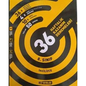 Hız Yayınları 8. Sınıf İngilizce 36 Haftalık Kazanım Denemeleri
