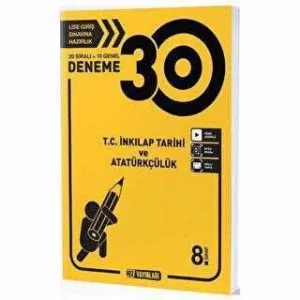 Hız Yayınları 8. Sınıf TC İnkılap Tarihi ve Atatürkçülük 30 Deneme