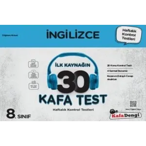 Kafa Dengi Yayınları 8. Sınıf İngilizce İlk Kaynağın 30 Kafa Test