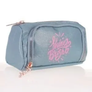 Kaukko Sparkle Plump Kalem Çantası Gri K2308