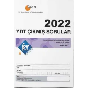 KR Akademi Yayınları 2022 YDT Çıkmış Sorular Tıpkı Basım Kitapçığı
