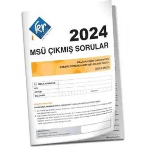 KR Akademi Yayınları 2024 MSÜ Çıkmış Sorular Tıpkı Basım Kitapçığı