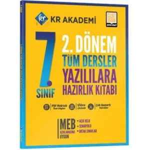 KR Akademi Yayınları 7. Sınıf 2. Dönem Tüm Dersler Yazılılara Hazırlık Kitabı