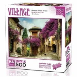 Ks Games Puzzle Yetişkin 500 Parça Flowered Village Houses 20062