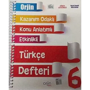 Kurmay Yayınları 6. Sınıf Kazanım Odaklı - Konu Anlatımlı - Etkinlikli Türkçe Defteri