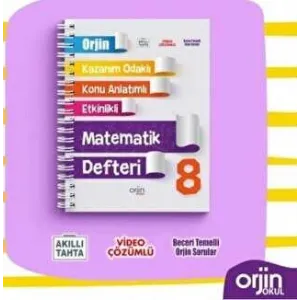 Kurmay Yayınları 8. Sınıf Orjin Matematik Defteri