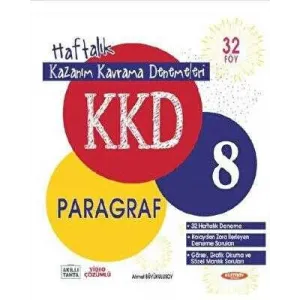 Kurmay Yayınları 8. Sınıf Paragraf KKD Haftalık Kazanım Kavrama Denemeleri