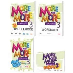 Kurmay Yayınları More and More English 3 Practice Book - Workbook + 5 Hikaye Kitabı + Craft Book Kurmay ELT Yayınları