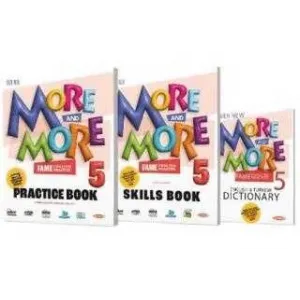 Kurmay Yayınları More and More English 5 Practice Book + Skills Book + Dictionary 3 Kitap Set Kurmay ELT Yayınları