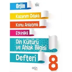 Kurmay Yayınları Orjin 8. Sınıf Din Kültürü ve Ahlak Bilgisi Defteri