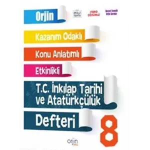 Kurmay Yayınları Orjin 8. Sınıf T.C İnkılap Tarihi ve Atatürkçülük Defteri