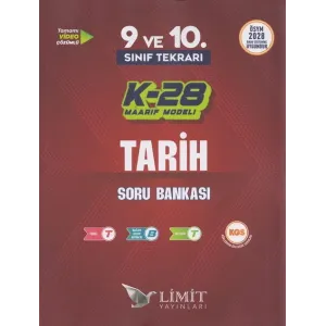 Limit Yayınları TYT 9. ve 10. Sınıf Tekrarı Tarih K-28 Maarif Model Soru Bankası