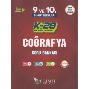 Limit Yayınları TYT 9. ve 10. Sınıf Tekrarı Coğrafya K-28 Maarif Model Soru Bankası