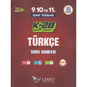 Limit Yayınları TYT 9. ve 10. Sınıf Tekrarı Türkçe K-28 Maarif Model Soru Bankası