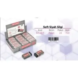 Mabber Soft Siyah Silgi 24lü Ms-019 Ms-19