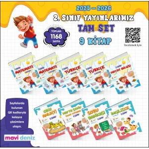 MAVİ DENİZ YAYINCILIK 2. SINIF TAM SET 2025-2026 (9 KİTAP)