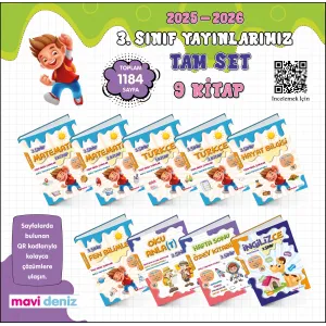 MAVİ DENİZ YAYINCILIK 3. SINIF TAM SET 2025-2026 (9 KİTAP)
