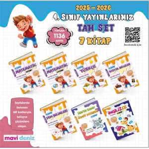 MAVİ DENİZ YAYINCILIK 4. SINIF TAM SET 2025-2026 (7 KİTAP)