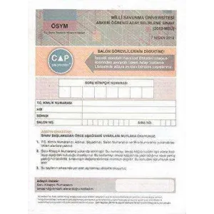 Milli Savunma Üniversitesi Askeri Öğrenci Belirleme Sınavı Denemesi